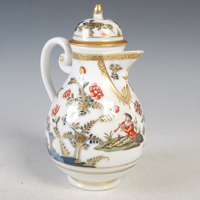 Lot 253 - A Meissen porcelain hot water pot and cover,...