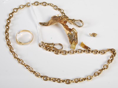 Lot 279 - An 18ct gold guard chain, 37cm long, 25.4...