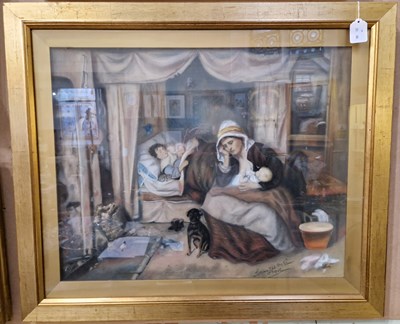 Lot 569 - Lillian L. A. M. Gurr  
A Mothers Toil 
pastel...