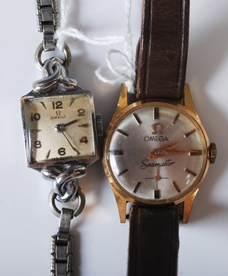 Lot 267 - A vintage ladies Omega Seamster yellow metal...