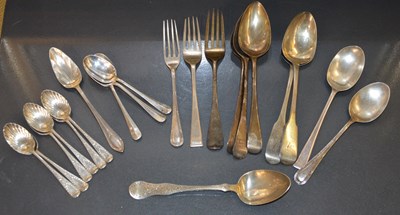 Lot 174B - A collection of assorted silver flatware, 14.7...