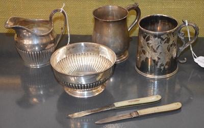 Lot 174C - A collection of assorted silver to include...