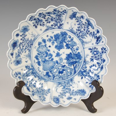 Lot 553 - A Chinese porcelain blue and white...