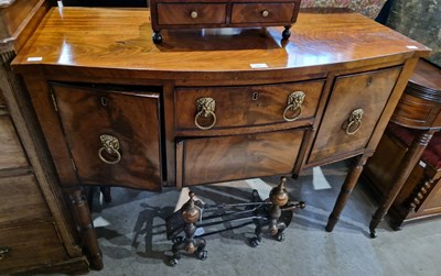 Lot 699 - A 19th century mahogany bowfront sideboard,...