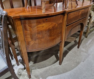 Lot 729 - A 19th century mahogany and boxwood inlaid...