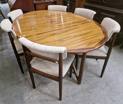 Lot 631 - A Danish mid-century dark wood drop-leaf table,...