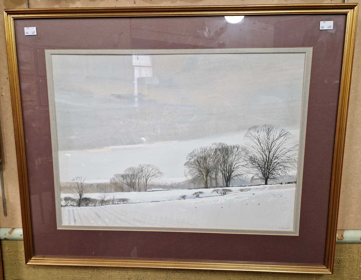 Lot 587 - D. Shannon (20th century) Snowcovered Winter...