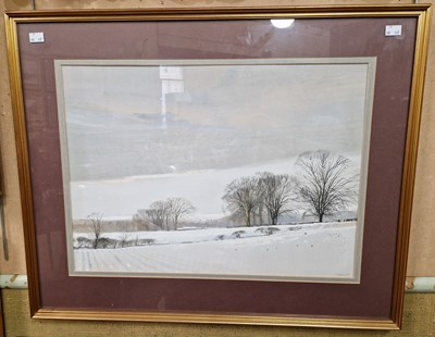 Lot 587 - D. Shannon (20th century) Snowcovered Winter...