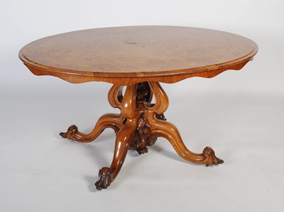 Lot 755 - A rare Scottish Victorian elm, burr elm, and...