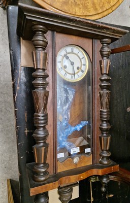 Lot 758 - An antique Vienna style wall clock, the dial...