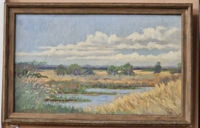 Lot 612 - Frank Tose (1884-1944) 
River landscape with...