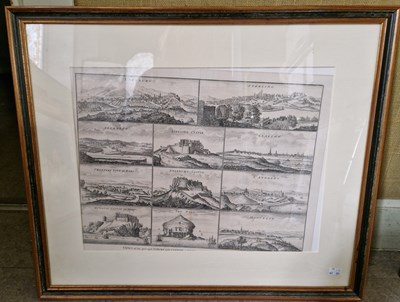 Lot 549 - A black and white engraving, Views of The...