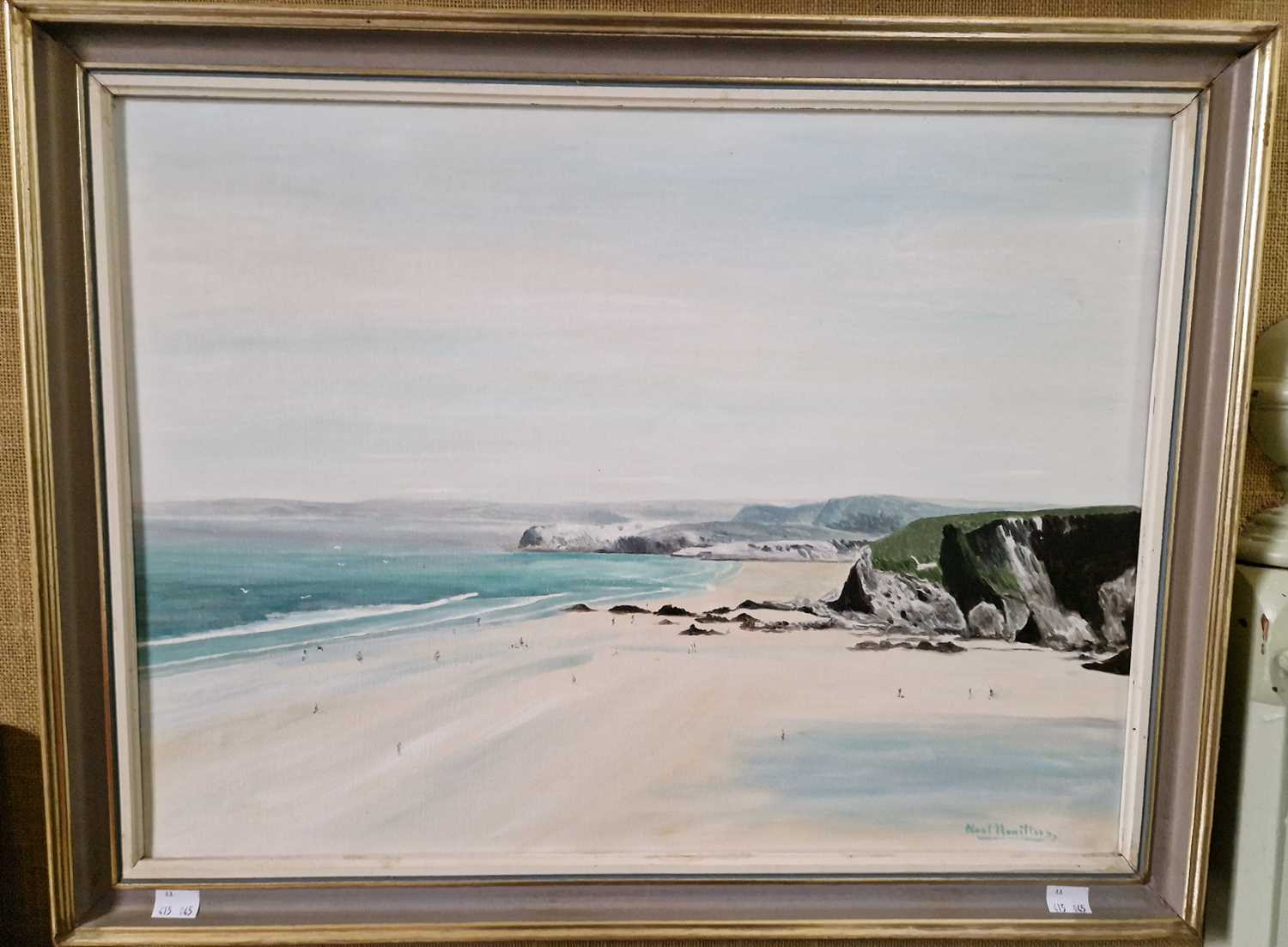Lot 557 - Noel Hamilton (20th century) 
Beach 
oil on...