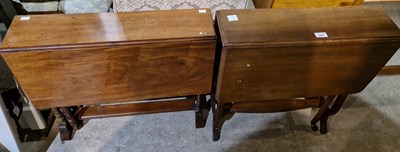 Lot 839 - Two antique mahogany sutherland tables.