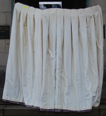 Lot 843 - A pair of Anta Cawdor fabric curtains, the top...