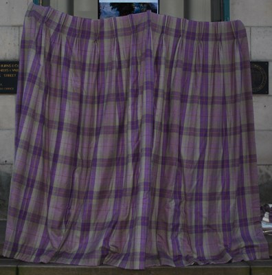 Lot 845 - A pair of Anta Cawdor fabric curtains, the top...