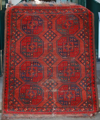 Lot 864 - A Persian rug, early 20th century, the shaped...