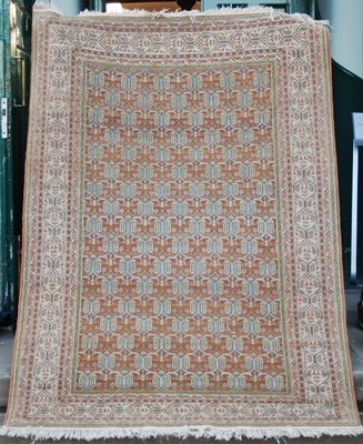 Lot 866 - A Persian rug, 20th century, the burnt orange...