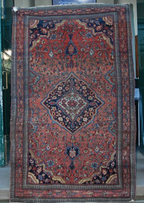 Lot 877 - A Persian rug, early 20th century, the...