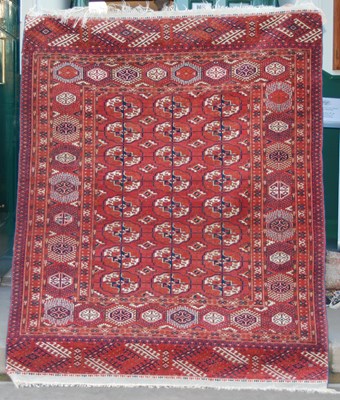 Lot 876 - A Tekke rug, early 20th century, the...