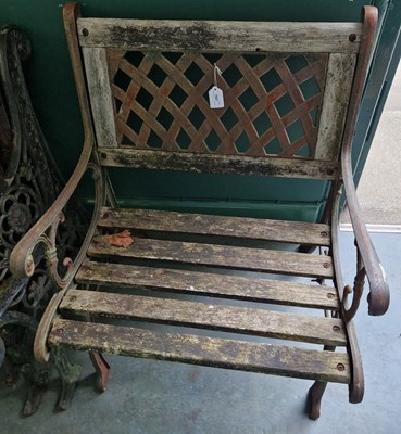 Lot 767 - A pair of 20th century cast iron garden seats...