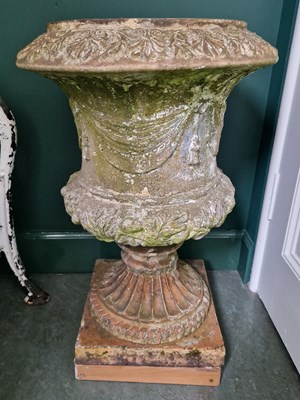 Lot 769 - An antique Scottish fire clay garden urn by...