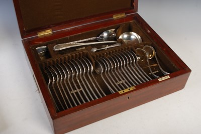 Lot 172 - Mappin & Webb, a mahogany cased silver canteen...