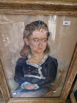 Lot 558 - Josephine Graham Portrait of Sally Begg, aged...