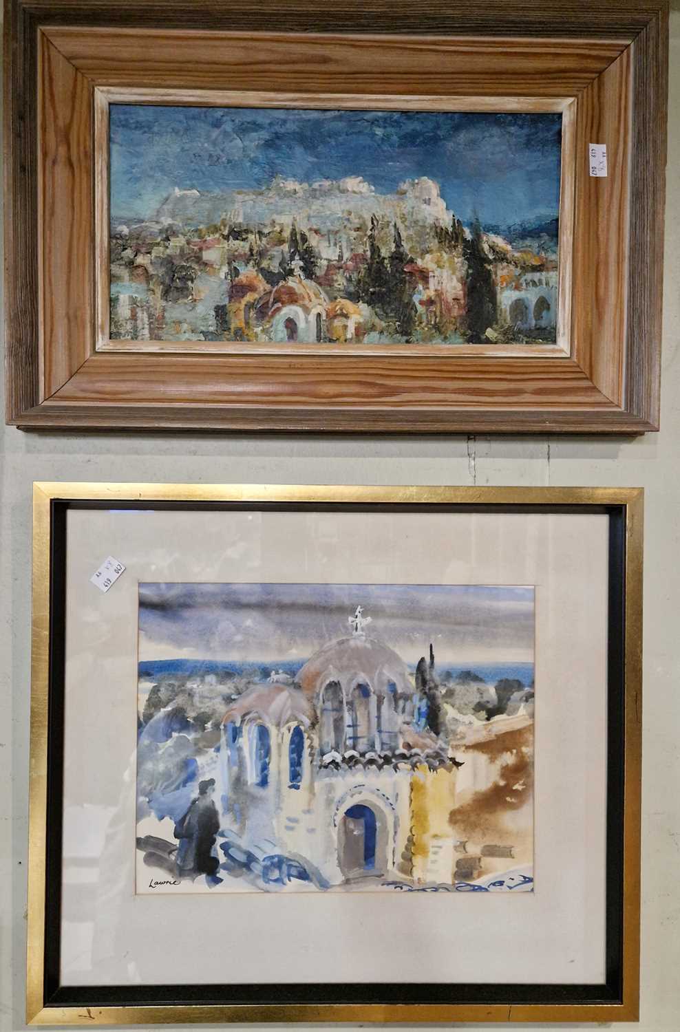 Lot 542 - Hamish B Lawrie (1919-1987) 
Athens 
oil on...