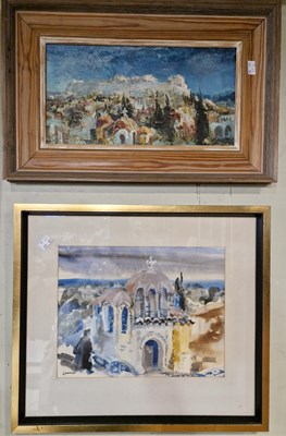 Lot 542 - Hamish B Lawrie (1919-1987) 
Athens 
oil on...