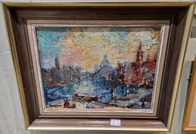 Lot 542 - Hamish B Lawrie (1919-1987) 
Athens 
oil on...