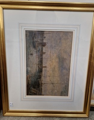 Lot 543 - A. Fisher (19th century) Harbour at Twilight...