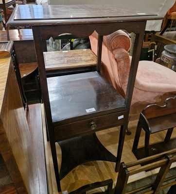 Lot 810 - A 19th century mahogany washstand, the middle...