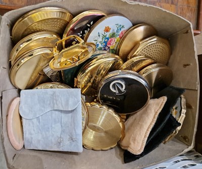 Lot 246 - Box of assorted powder compacts to include...