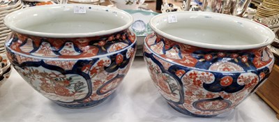 Lot 317 - A pair of Japanese Imari jardinieres, 19th...