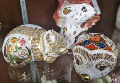 Lot 3 - Three Royal Crown Derby animal figures, all...