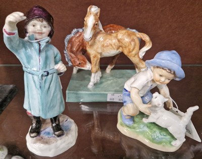 Lot 13 - Three Royal Worcester figure groups to include...