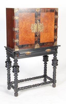 Lot 28 - A late 19th century rosewood and ebonised gilt...
