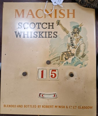 Lot 382 - Whisky advertising interest: a MACNISH SCOTCH...