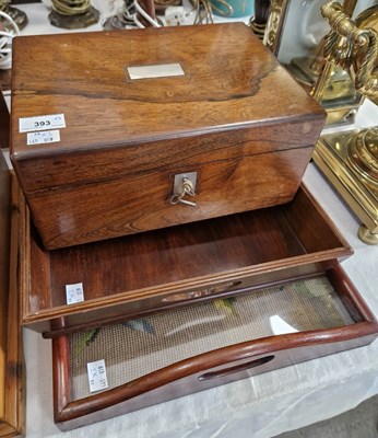 Lot 393 - An 19th century rosewood and mother of pearl...