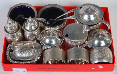 Lot 128 - A collection of silver nine assorted silver...