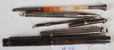 Lot 144 - A Birmingham silver mounted pencil, makers...