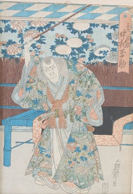 Lot 616 - A Japanese woodblock print, late 19th/ early...