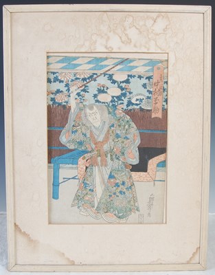 Lot 616 - A Japanese woodblock print, late 19th/ early...