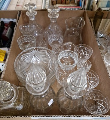 Lot 448 - Two boxes of assorted glassware.