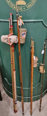 Lot 470 - Fishing interest: four assorted fishing rods...