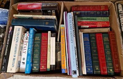 Lot 452 - Two boxes of assorted books on various...