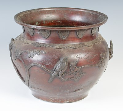 Lot 618 - A Japanese bronze jardiniere, late 19th /early...