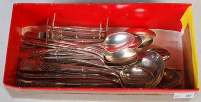 Lot 164 - A collection of Japanese silver flatware to...