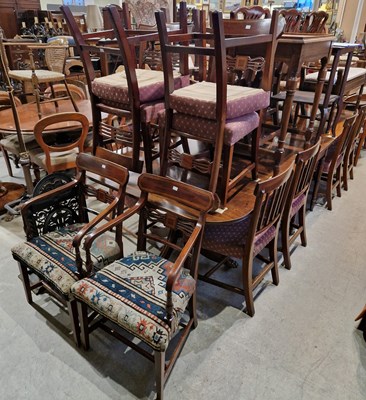 Lot 574 - A 19th century mahogany dining table, the...